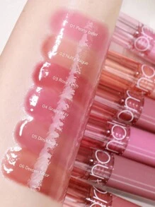 Rom&nd Romand GLASTING WATER TINT GLASTING 02 NUTTY VAGUE，透气薄膜融合，轻盈如玻璃般的光泽，彩虹渐变技术，蜜桃茶啫喱透明色，玫瑰金星尘薄纱，哑光薄荷氧气光泽，迷你SOS补妆棒，纯素假日限量版，裸妆光泽秘诀，韩妆，韩国化妆品 - GLASTING 02 NUTTY VAGUE - 查看 2