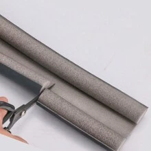 1pc Seal Strip Draught Excluder Stopper Door Bottom Wind Sweep Stopper Door Bottom Guard Double Protector Doorstop - Black - View 3