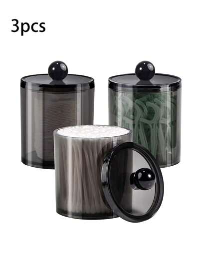 3pcs Black Acrylic Bathroom Cleaning Tool Storage Holder, For Sponge, Scrubber Holder Home Bathroom Decor Bathroom Organizer Fall Decor Makeup Organizer Back To School