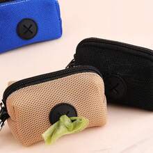 Dog Poops Waste Bag Dispenser Poo Holder Portable Access - Khaki - View 5