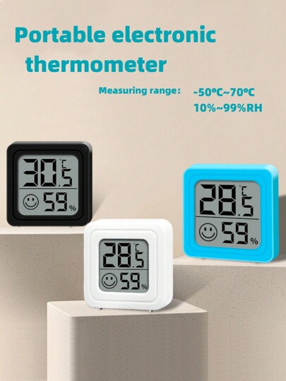 2 Stück/1 Stück elektronisches Thermometer, intuitives Temperatur- und Luftfeuchtigkeits-Display, geeignet für Innenräume, Außenbereich, Schlafzimmer, Esszimmer, Büro, Reptilien Lebensraum