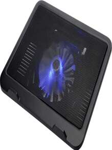 Laptop Cooling Base With Fan And LED Light, USB Connection. Silent Operation, 14 Centimeter Fan - Black - View 1