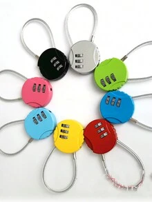 1pc Cute And Compact Mix-Color Mini Password Lock For Gym, Suitcase, Cabinet, Luggage, Backpack, School Bag, Etc. - Multicolor - View 4