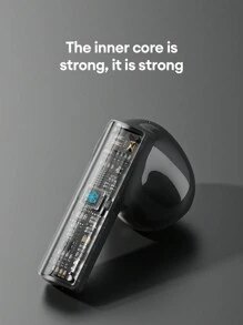 HYUNDAI Passive Noise Reduction Half In-Ear Wireless Earphones With Long Battery Life, RGB, For Sports Gaming Music High-Quality Sound, Clear Calls, And Built-In Microphone - Grey - View 3