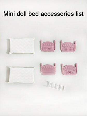 Accesorios en miniatura para casita de muñecas para niños: dormitorio/cocina/baño/sala de estar/flor/pan/helado/frutas/joyería/piano/cama doble, adecuados para villa de muñecas, excelentes como regalo de cumpleaños o Año Nuevo, casa de juegos, Littlest Pet Shop, Casa de muñecas de Gaby