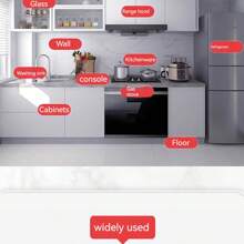 1pc Kitchen Range Hood Cleaner, Powerful Grease Removal Cream, Stain & Oil Remover For Stovetop Cleaning - Red - View 6