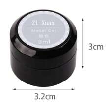 1瓶8ml金色金屬膠,美甲光療指甲油,金銀鏡面包邊勾線拉線繪畫凝膠,鏡面凝膠可塗可畫線條,法式效果美甲,藝術甲油 - 金色 - 查看 6