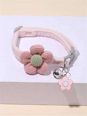1 Pieza Collar Para Mascotas Decorado Con Flor Con Colgante, Adecuado Para Pequeños Gatos / Perros, Para Decoración Y Tracción (circunferencia Del Cuello 20-31 Cm)