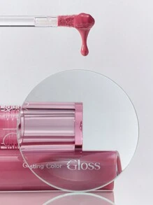 Rom&nd Romand GLASTING WATER TINT GLASTING 01 牡丹芭蕾，透气露珠膜融合，轻盈玻璃光泽，彩虹渐变技术，蜜桃茶啫喱透明，玫瑰金星尘薄纱，哑光薄荷氧气光泽，迷你SOS补妆棒，纯素假日限量版，裸妆光泽秘诀，韩国化妆品 - GLASTING 01 PEONY BALLET - 查看 4