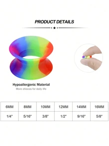 Morlyda Bộ 2 chiếc khuyên tai silicon mềm mỏng, co giãn, màu da, kiểu dáng loe đôi, dùng được cả nam và nữ, thích hợp làm quà tặng Ngày Valentine, dùng hàng ngày, quà tặng Ngày của Mẹ. - Nhiều màu - Xem 8