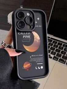 1pc Personalized Simple Moon Planet Thick Anti-Fall Phone Case Compatible With Iphone 11/12/13/14/11pro/12pro/13pro/14pro/Xr/15/15pro/15promax, Series,International Version, Not The Domestic Version - Multicolor - View 1