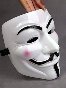 駭客面具3入組派對面具,匿名駭客cosplay派對裝飾 - 彩色 - 查看 10