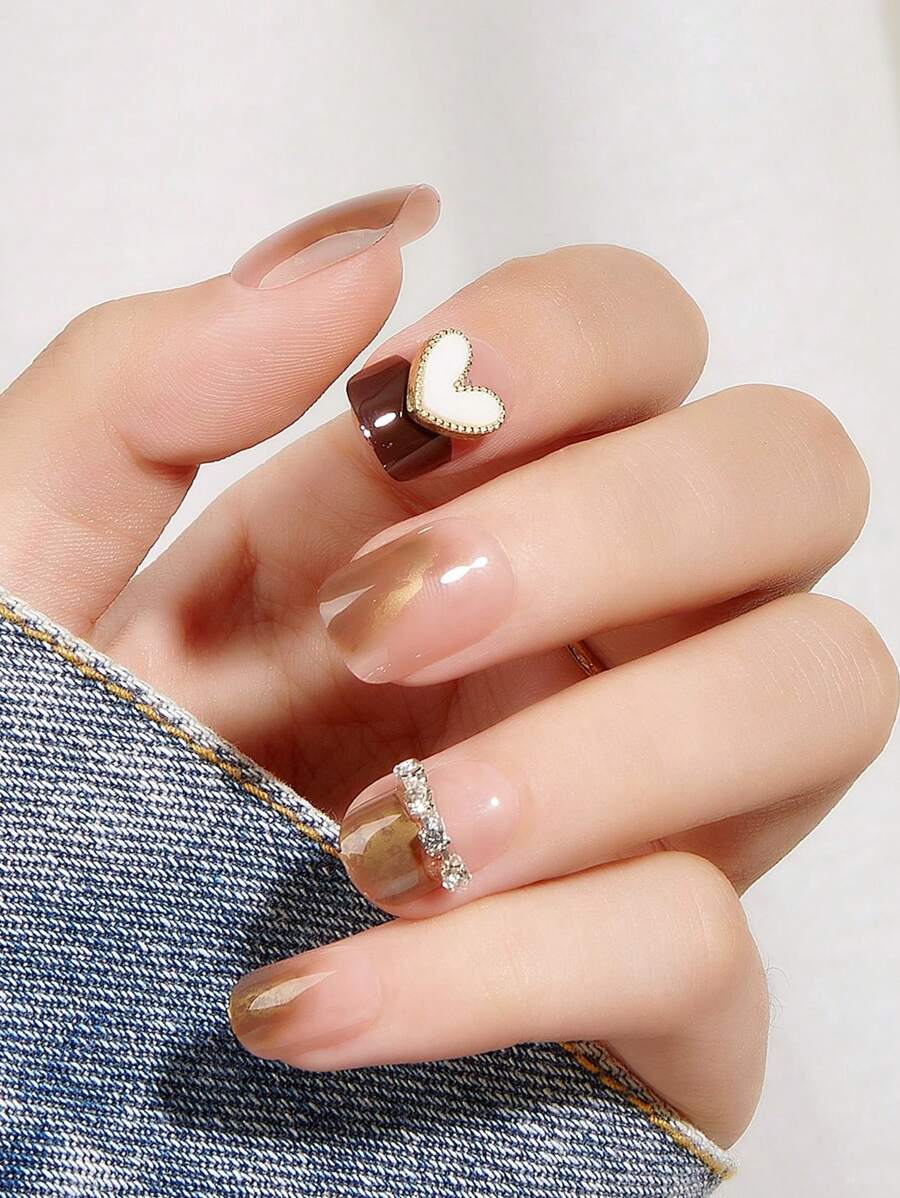 YTJ 24 cái Ngắn Hình vuông Mẹ Của Trân châu Nối kết Chuỗi Nghệ thuật làm Móng Nhắc Với Tính hai mặt Thạch Keo dính , Giũa móng tay Đã Bao gồm - Nhiều màu - Xem 1