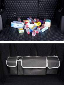 Foldable Car Trunk Storage Bag - Black - View 3