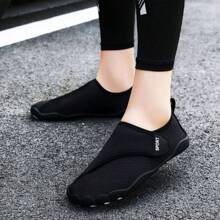 MDSNEC-CON 女性沙灘運動鞋,適用於游泳和瑜伽,水鞋,素腳鞋 - 黑色 - 查看 4