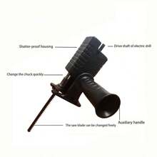 Drill To Electric Saw Converter For Household Small Reciprocating Saw, Woodworking, Handheld Jigsaw, Multi-Functional Cutting Curve Saw