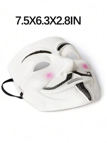 駭客面具3入組派對面具,匿名駭客cosplay派對裝飾 - 彩色 - 查看 9