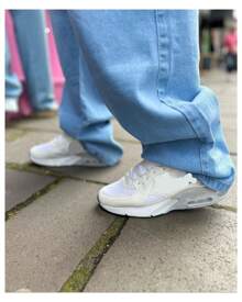 DAZZLING BALLOON PANTS, STREETWEAR JEANS WIDE PANTS - Màu xanh nhạt - Xem 4