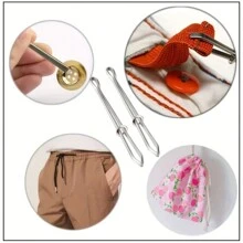 1pc Elastic Band With Clips & Guide Sewing Tools For Making Waistbands Or Cuffs - Silver - View 5