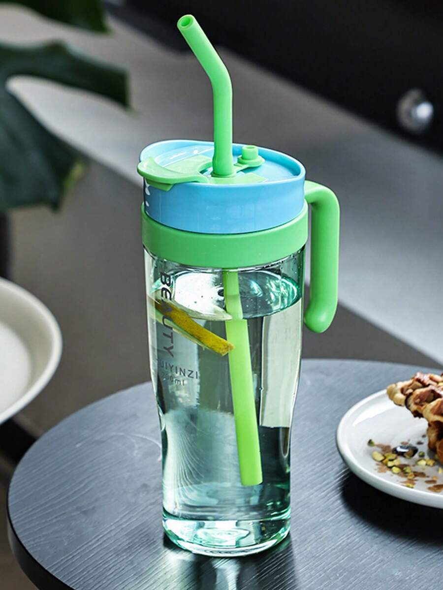 1pc 1200ml PC Green Transparent Bing Ba Cup, Portable Car Water Bottle ...