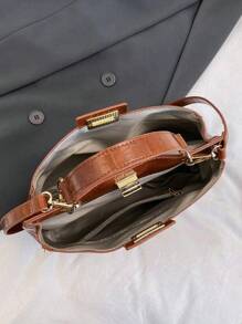 All-Seasons Stylish Women Bag, Exquisite Crocodile Pattern PU Cross-Body Shoulder Bag,  And Versatile Handbag