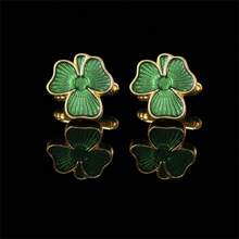 2pcs Men's Clover Cufflinks For Irish Festival - Clover - View 6