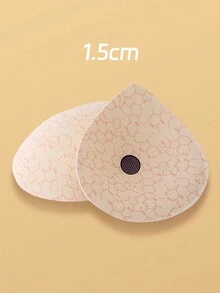 2pcs Hot-Melt Silicone Bra Pads With Temperature Sensing Chip, Breathable And Suitable For Sports Bras/Bikini Tops - Multicolor - View 4