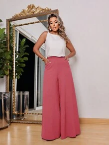 Women Pants - Coral Pink - View 3