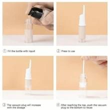 1 Stück 5/10ml Leere Nachfüllbare Airless Vakuumpumpe Flasche Für Flüssige Kosmetik, Hautpflegeprodukte Und Reisegebrauch - Weiss - Übersicht 7