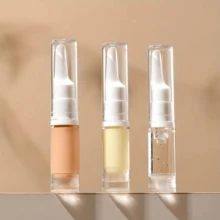 1 Stück 5/10ml Leere Nachfüllbare Airless Vakuumpumpe Flasche Für Flüssige Kosmetik, Hautpflegeprodukte Und Reisegebrauch - Weiss - Übersicht 2