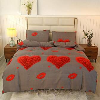 1pc Simple Comfortable Printed Comforter Cover Bedding Set Without Bed Sheet, Pillowcases, Or Filling