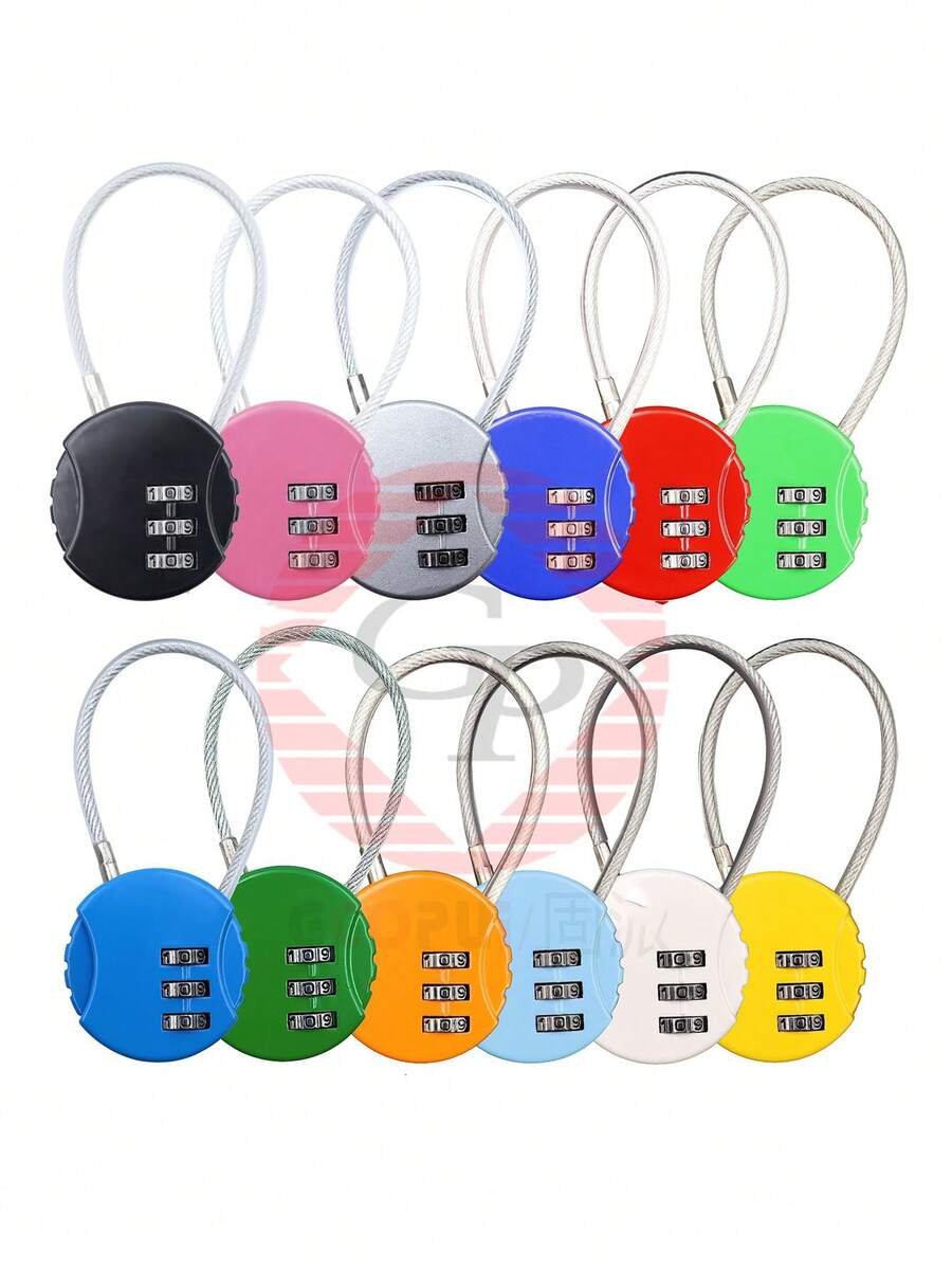 1pc Cute And Compact Mix-Color Mini Password Lock For Gym, Suitcase, Cabinet, Luggage, Backpack, School Bag, Etc. - Multicolor - View 1