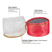 8件套缎面豹纹电热帽，可调温蒸发器，染发，油疗 - 英規插(220-240V) - 查看 6