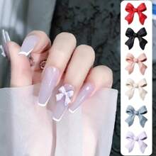 200 Pcs Bow Nail Charms Colorful 3D Bowknot Nail Art Accessories For Acrylic Nails Cute Resin Butterfly DIY Manicure Decoration Tips, Nail Art Crafts Nail Gems Nail Supplies