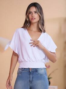 Women Tops - 白色 - 查看 1