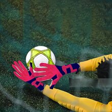 足球守門員手套,高性能守門員手套,尺寸6/7/8/9/10,適用於最困難的扑救 - 粉色 - 查看 8