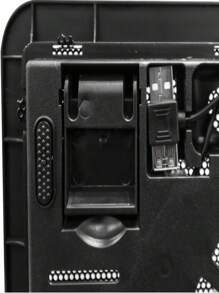 Laptop Cooling Base With Fan And LED Light, USB Connection. Silent Operation, 14 Centimeter Fan - Black - View 6