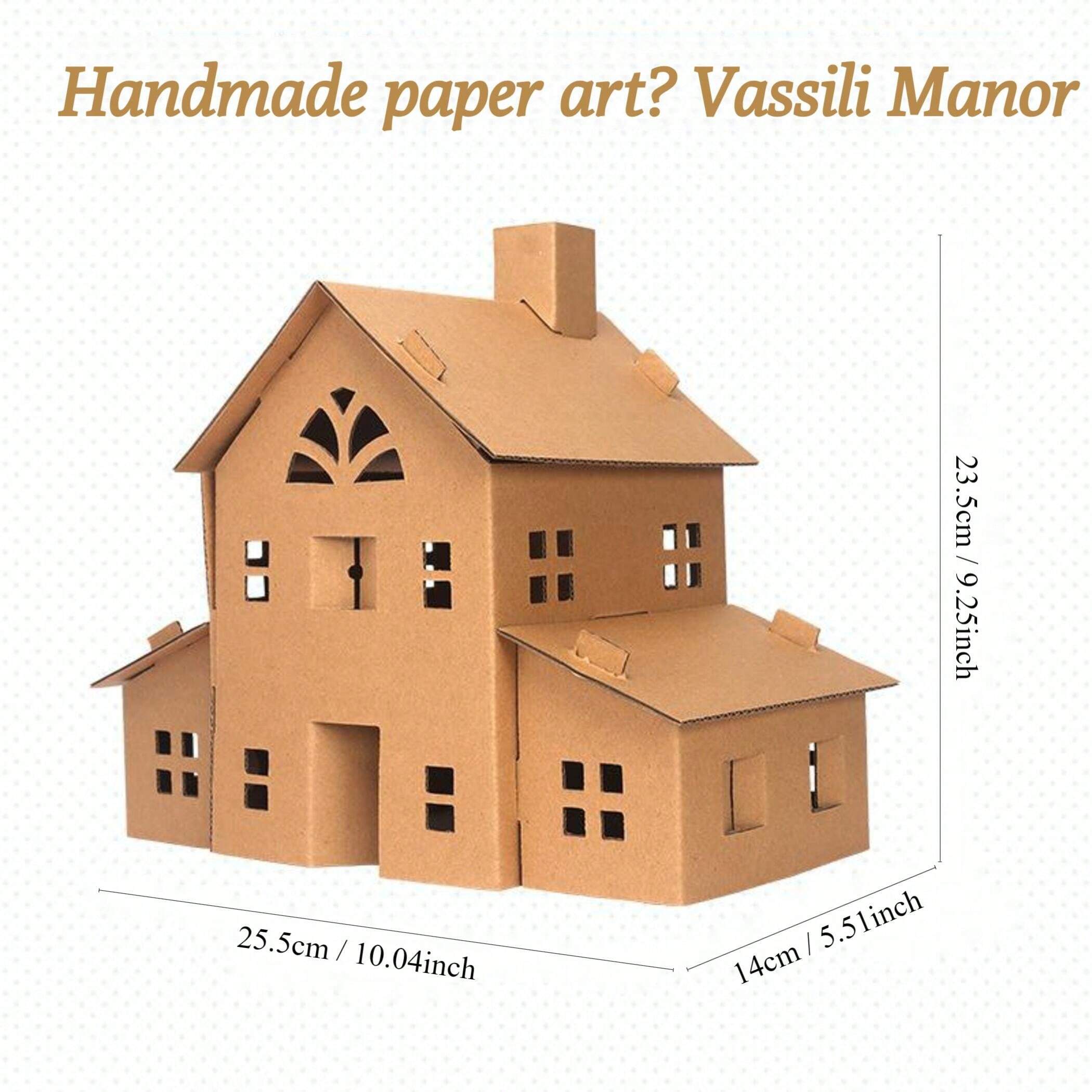 DIY Paper House Craft Kit, Creative Graffiti Paper Box Assembly Model