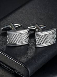 1 Pair High-Quality Copper Rhinestone Inlaid Cufflinks, Suitable For Business Formal Shirts And Daily Wear - Multicolor - View 4