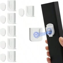 6pcs Magnetic Hooks For Remote Control, Strong Adhesive Back, Wall Mount Tv Air Conditioner Remote Control Holder, No Drilling - White - View 1