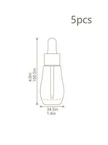3pcs/1set 透明迷你玻璃滴管瓶,精油瓶20ml精油样品瓶配玻璃滴管,分装瓶透明化妆品分装瓶宠物滴管瓶厚壁厚底空瓶,化妆品精油瓶20ml精华液瓶分滴管瓶香水分瓶橡胶头滴管瓶透明便携式化妆品分瓶,旅行分装瓶滴管瓶 - 彩色 - 查看 5