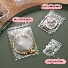 透明pvc自封塑膠包裝袋適用於珠寶、手錶、戒指、項鍊、手鍊等配件 - 透明 - 查看 3