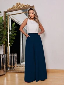 Women Pants - Navy Blue - View 3
