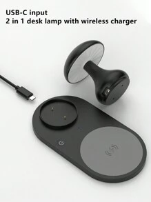 15W 2-In-1 Wireless Charging Desk Lamp & 10W Wireless Charger - Black - View 8