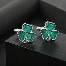 2pcs Men's Clover Cufflinks For Irish Festival - Clover - View 10