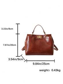 All-Seasons Stylish Women Bag, Exquisite Crocodile Pattern PU Cross-Body Shoulder Bag,  And Versatile Handbag