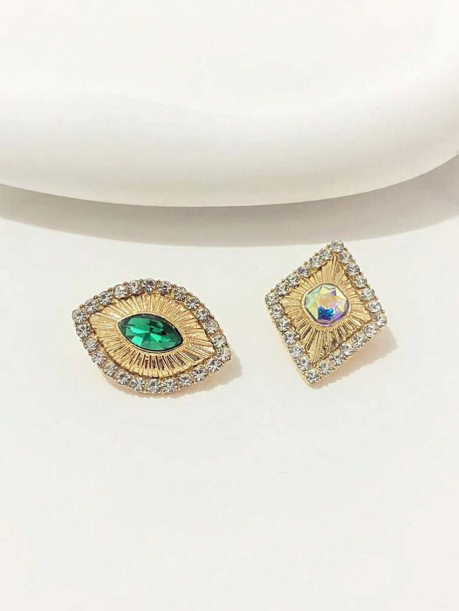 2 件高端幾何胸針適合女式西裝、外套、工作和日常使用 - 彩色 - 查看 1