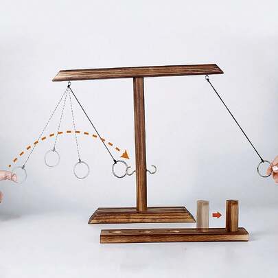 1 ชิ้น ของเล่นเกมวงลอยไม้ เกมโยนคู่ที่สามารถเล่นหลายคนสำหรับปาร์ตี้บนโต๊ะ สำหรับตกแต่งคริสต์มาส