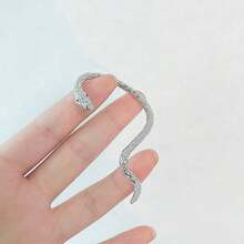 1pc Flash Zirconia Wing Ear Clips Without Ear Holes Female Simple Ear Hanging &The Best Choice For Gifts - Silver - View 2