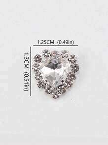 10 pièces Pack décoration de strass pour ongles - Base de strass pour 15 couleurs de cristal en forme de cœur brillant, bijoux pour ongles DIY décoration ongle bijoux ongles décor ongles